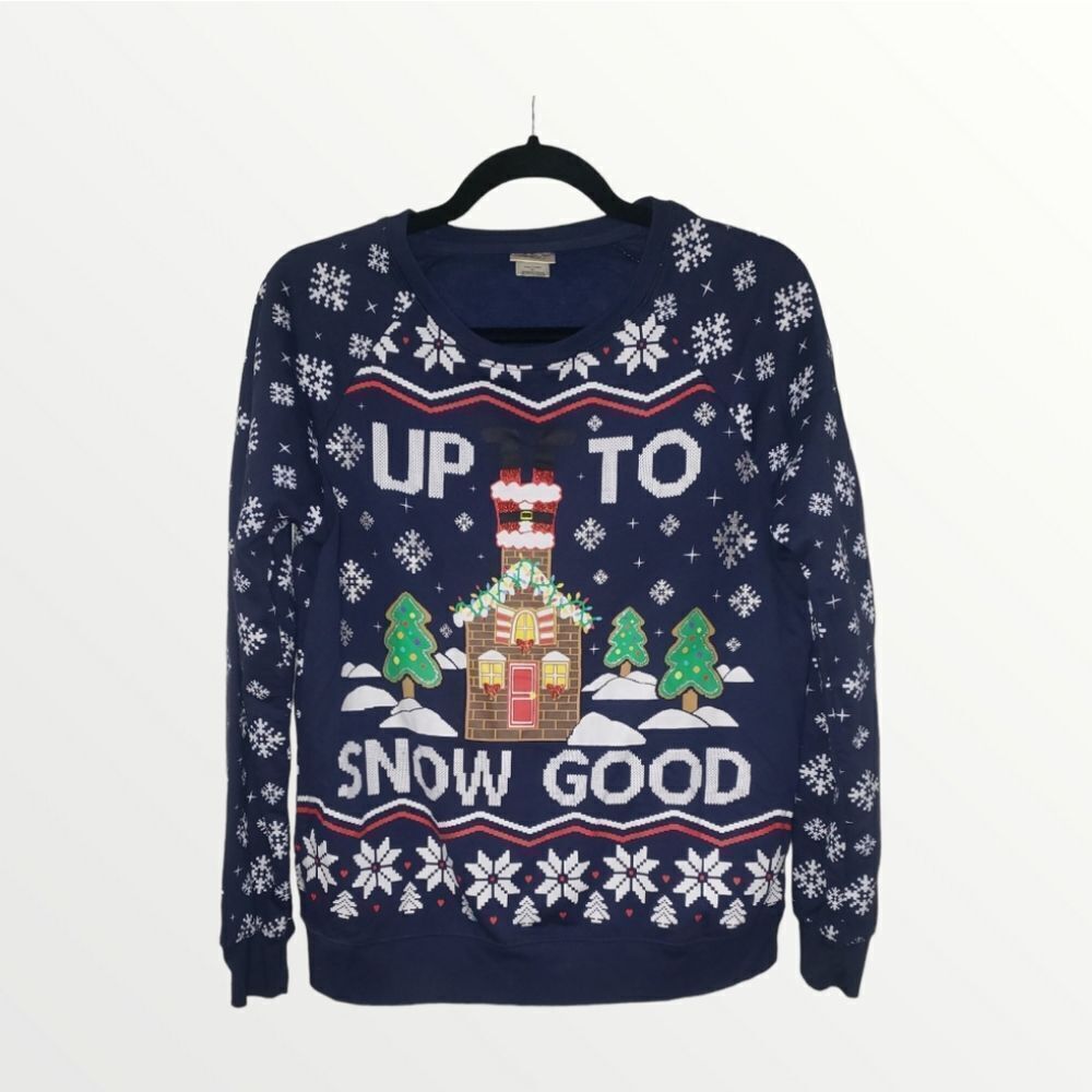Christmas up to snow good ugly sweater M